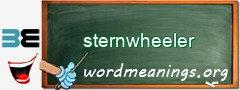 WordMeaning blackboard for sternwheeler